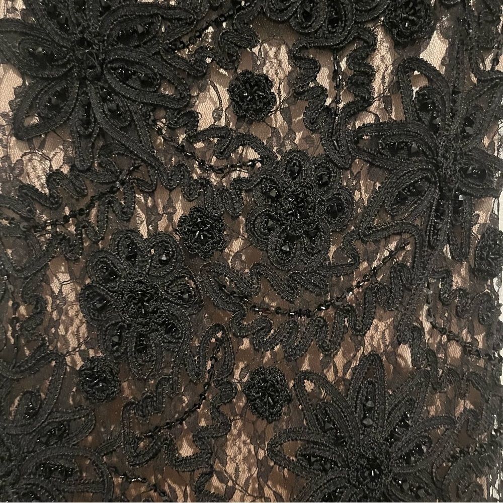 Sue Wong Nocturne Women’s Black Lace Embroidered Beaded Cocktail Dress Size 2 - Picture 3 of 5